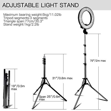 Versatile 14'' SAMTIAN Ring Light Kit for Content Creators