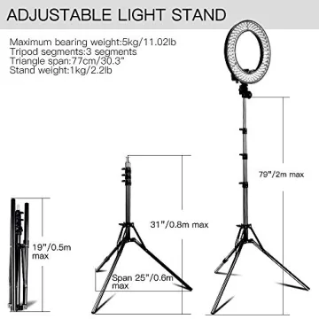 Versatile 14'' SAMTIAN Ring Light Kit for Content Creators