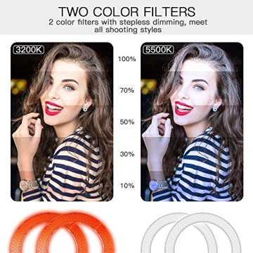 Versatile 14'' SAMTIAN Ring Light Kit for Content Creators