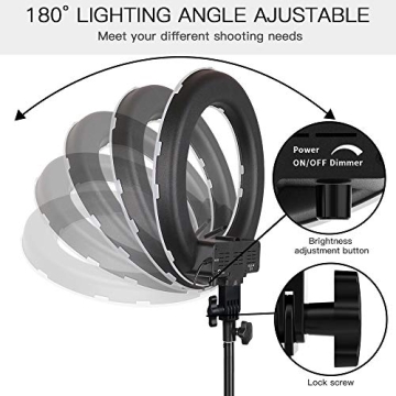 Versatile 14'' SAMTIAN Ring Light Kit for Content Creators