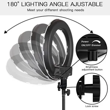 Versatile 14'' SAMTIAN Ring Light Kit for Content Creators