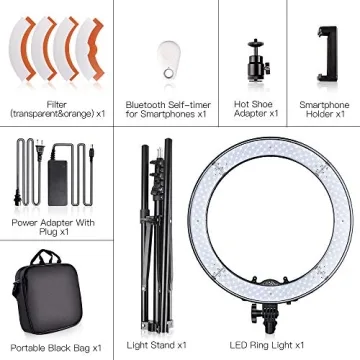 Versatile 14'' SAMTIAN Ring Light Kit for Content Creators