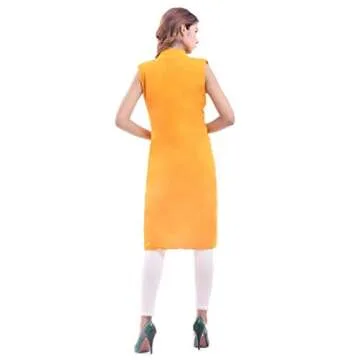Vibrant Chichi Yellow Cotton Kurti for Elegant Looks