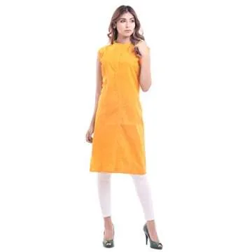 Vibrant Chichi Yellow Cotton Kurti for Elegant Looks