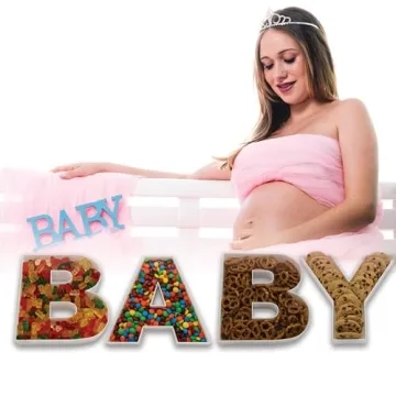 10" Reusable Plastic Box Form Tray Display for Treats, Charcuterie, Cake Pop, Candy, Charcuterie Box, Custom Charcuterie Letters Fillable - Reusable Letter Box - (White Plastic, &)