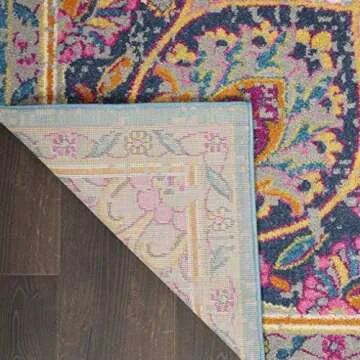 Nourison Passion Ivory/Multi 8' x 10' Area -Rug, Farmhouse, Transitional, Bed Room, Living Room, Dining Room, Kitchen, Easy -Cleaning, Non Shedding (8x10)