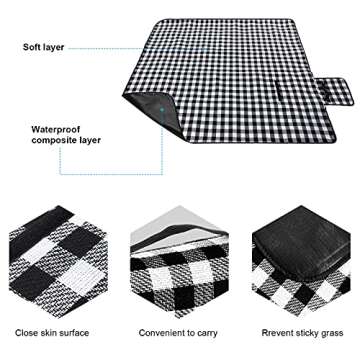 Natural Woven Picnic Basket with Blanket - Perfect for Outdoors and Easter