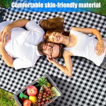 Stylish Natural Picnic Basket with Blanket for Outdoor Enjoyment