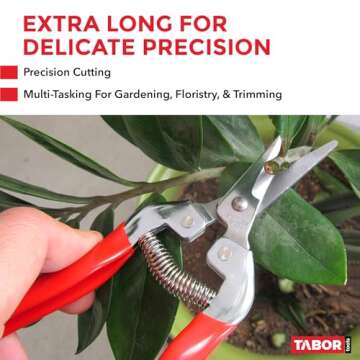 TABOR TOOLS Pruning Shears, Florist Scissors, Multi-Tasking Garden Snips for Arranging Flowers, Trim...