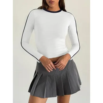 Stylish BZB White Long Sleeve Shirts for Women