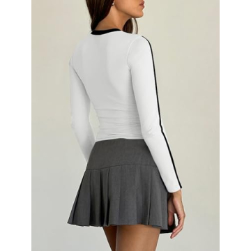 Stylish BZB White Long Sleeve Shirts for Women