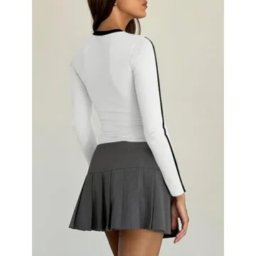 Stylish BZB White Long Sleeve Shirts for Women