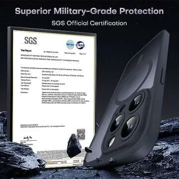 TOCOL Magnetic for iPhone 15 Pro Max Case, Upgraded Full Camera Protection, Compatible with Magsafe, Drop Protection, Translucent Matte Back Bumper Phone Cover 6.7-Inch（Black）