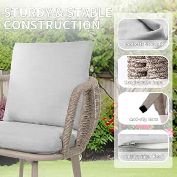 TWT Arm Dining Chair Set for Elegant Outdoor Dining
