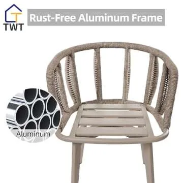 TWT Arm Dining Chair Set for Elegant Outdoor Dining