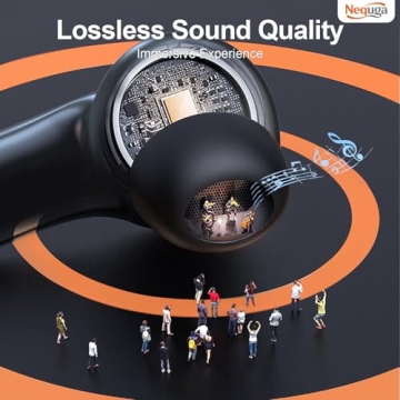 Nequga Wireless Earbuds 50H Playtime with Digital Display