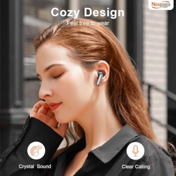 Nequga Wireless Earbuds 50H Playtime with Digital Display