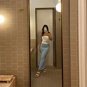 SAFRISIOR Women Knitted Long Maxi Skirt for Every Occasion