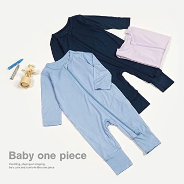 Teach Leanbh Baby Girls Footless Pajamas 2 Way Zipper - 6-12 Months