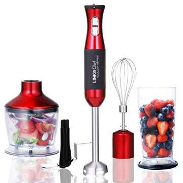 LINKChef HB1221 Immersion Blender for Smoothies