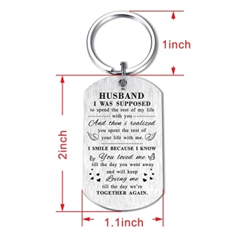 TANWIH Memory Keychain for Loss of Husband Sympathy Gift