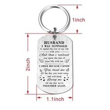 TANWIH Memory Keychain for Loss of Husband Sympathy Gift