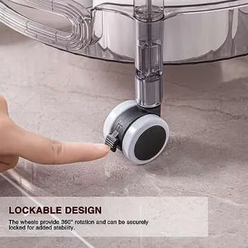 HYBRIDEAS 3-Tier Rolling Storage Cart for Every Space