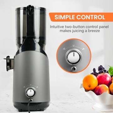 Sunlife Large Mouth Cold Press Juicer - 200W Easy Clean Grey