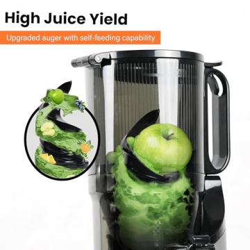 Sunlife Large Mouth Cold Press Juicer - 200W Easy Clean Grey