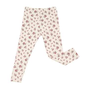 AVAUMA Baby Boys Girls Pajama Set 6M-7T Kids Cute Toddler Snug fit Pattern Design Pjs Cotton Sleepwear Flower Pattern (Daily.Ivory.JS)