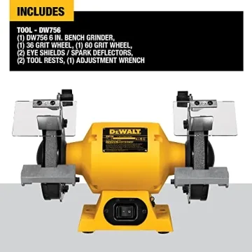 DEWALT 6 Inch Bench Grinder, 3,450 RPM (DW756)