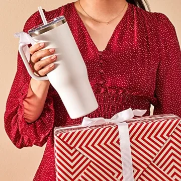 Maars 40oz Insulated Travel Mug Tumbler in White Onyx