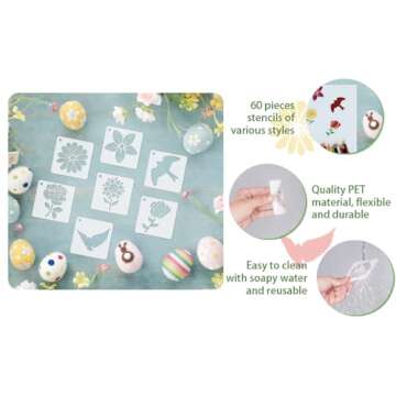 60 Reusable Flower Stencils for Creative DIY Projects