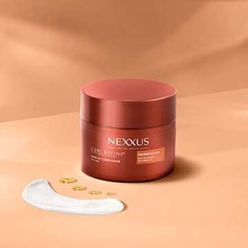 Nexxus Curl Define Leave-in Conditioner for Curly Hair with ProteinFusion Curl Conditioner for Moisturizing Curls 8 oz