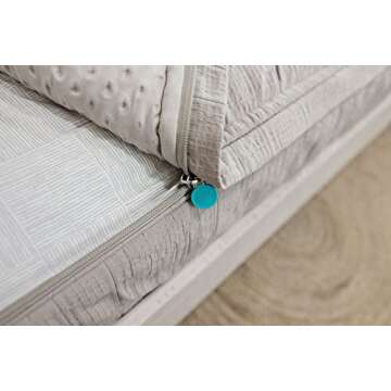 Beddy's All in One Zippered Bed Set, Bedding Mattress Cover, Minky Lined Sheets and Zipper Comforter Set, Morgan, King