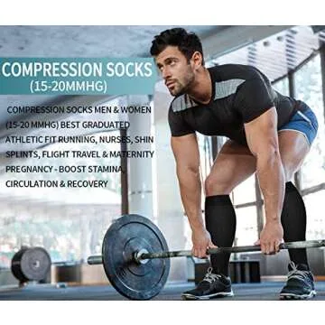 Turquoise Compression Socks for Travel and Athletic Use - Unisex