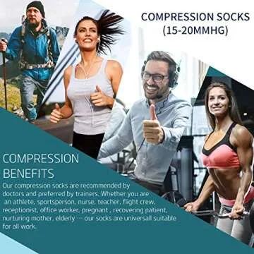 Turquoise Compression Socks for Travel and Athletic Use - Unisex