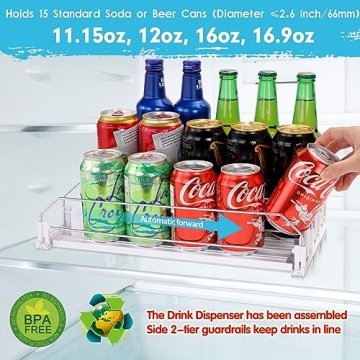 BingoHive Automatic Soda Can Organizer holds 15 cans
