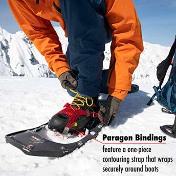 MSR Lightning Ascent Backcountry & Mountaineering Snowshoes with Paragon Bindings, 30 Inch Pair, Black