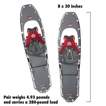 MSR Lightning Ascent Backcountry & Mountaineering Snowshoes with Paragon Bindings, 30 Inch Pair, Black