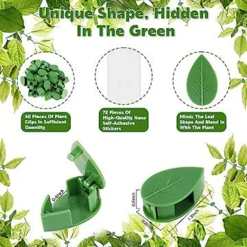60 Pcs Eco-Friendly Plant Climbing Wall Clips for Vines