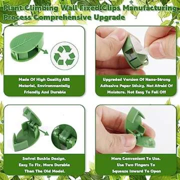 60 Pcs Plant Climbing Wall Clips for Indoor Outdoor Use