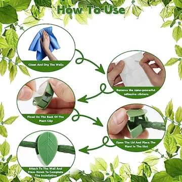 60 Pcs Plant Climbing Wall Clips for Indoor Outdoor Use