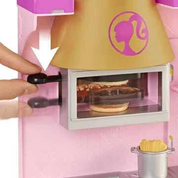 Barbie Cook 'n Grill Restaurant Set with Doll & 30+ Pieces