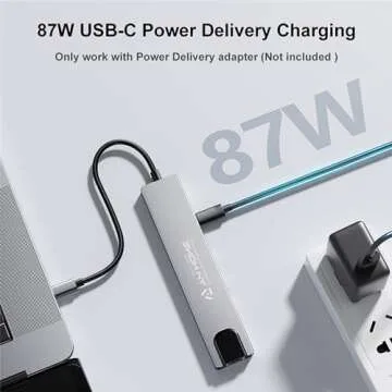 AnHome USB C Hub 8-in-1 Adapter Ethernet HDMI 4K