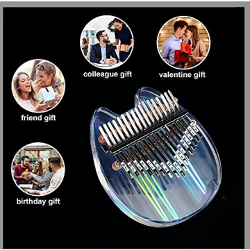 Beveetio Clear Kalimba Thumb Piano - Cat Shape Musical Gift