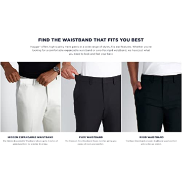 Haggar Men's Casual Classic Fit Denim Trouser - Stretch & Comfort