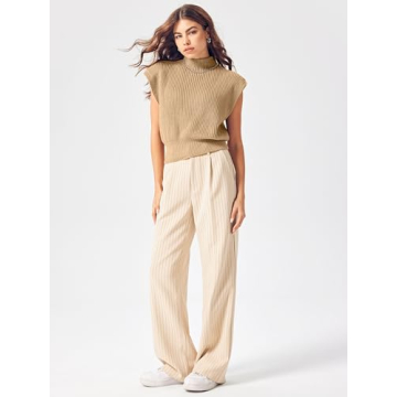 CIDER Sleeveless Mock Neck Sweater Vest for Women