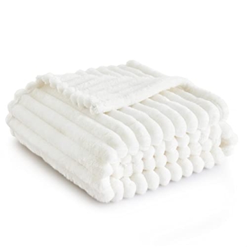 Bedsure White Throw Blanket - Ultra Soft and Cozy