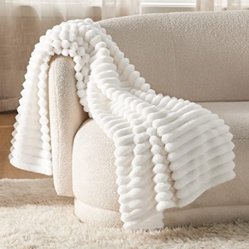 Bedsure White Throw Blanket - Ultra Soft and Cozy
